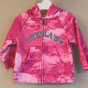 Cabela's pink camo zip up hoodie